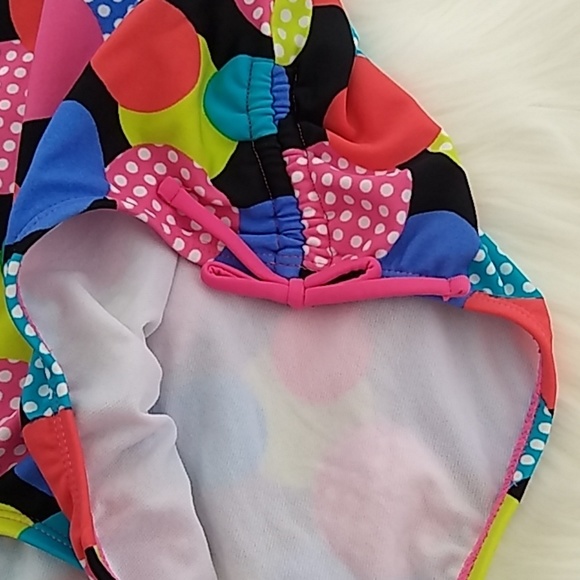 Girls plus size swimsuit polka dot pink - Picture 4 of 7